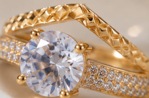 Princess Solitaire Adjustable Ring