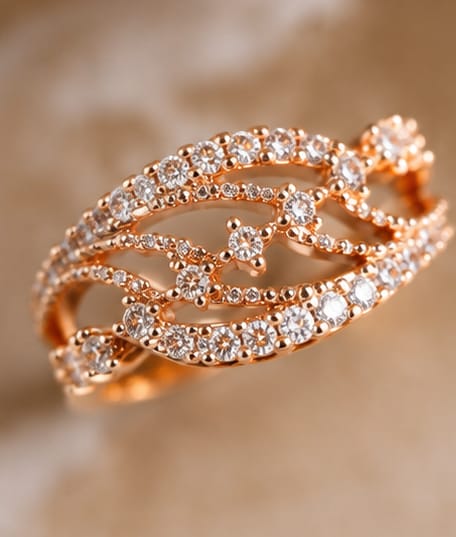 Rose Infinity Crystal Ring