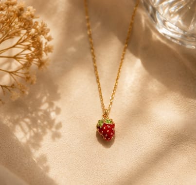 Scarlet Strawberry Necklace