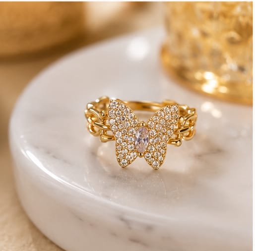 Starlight Butterfly Ring
