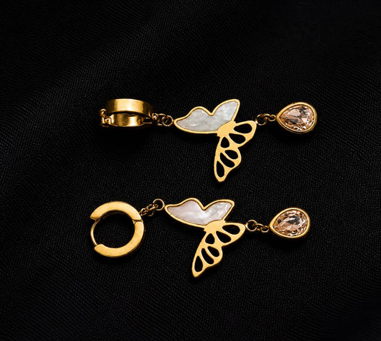 Golden Wings Charm Earrings