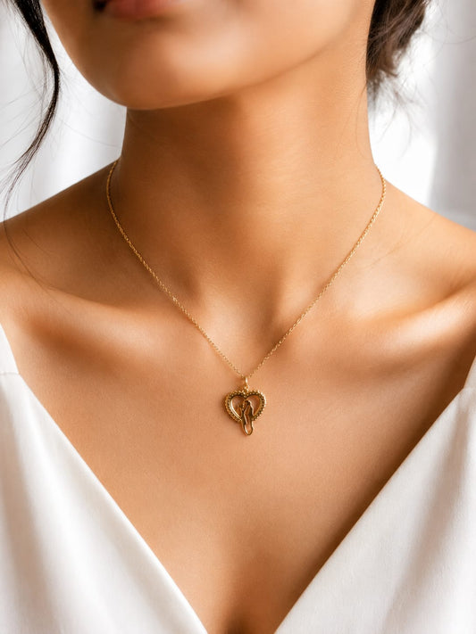 Golden Love Lock Necklace