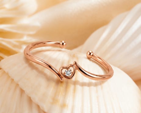 Rosewave Heart Ring