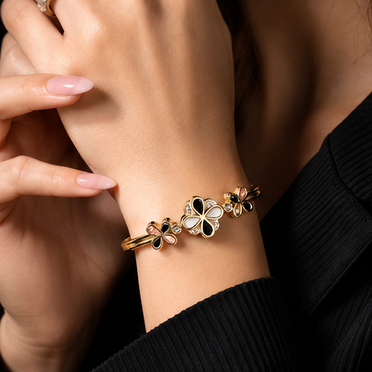 Midnight Petal Bracelet