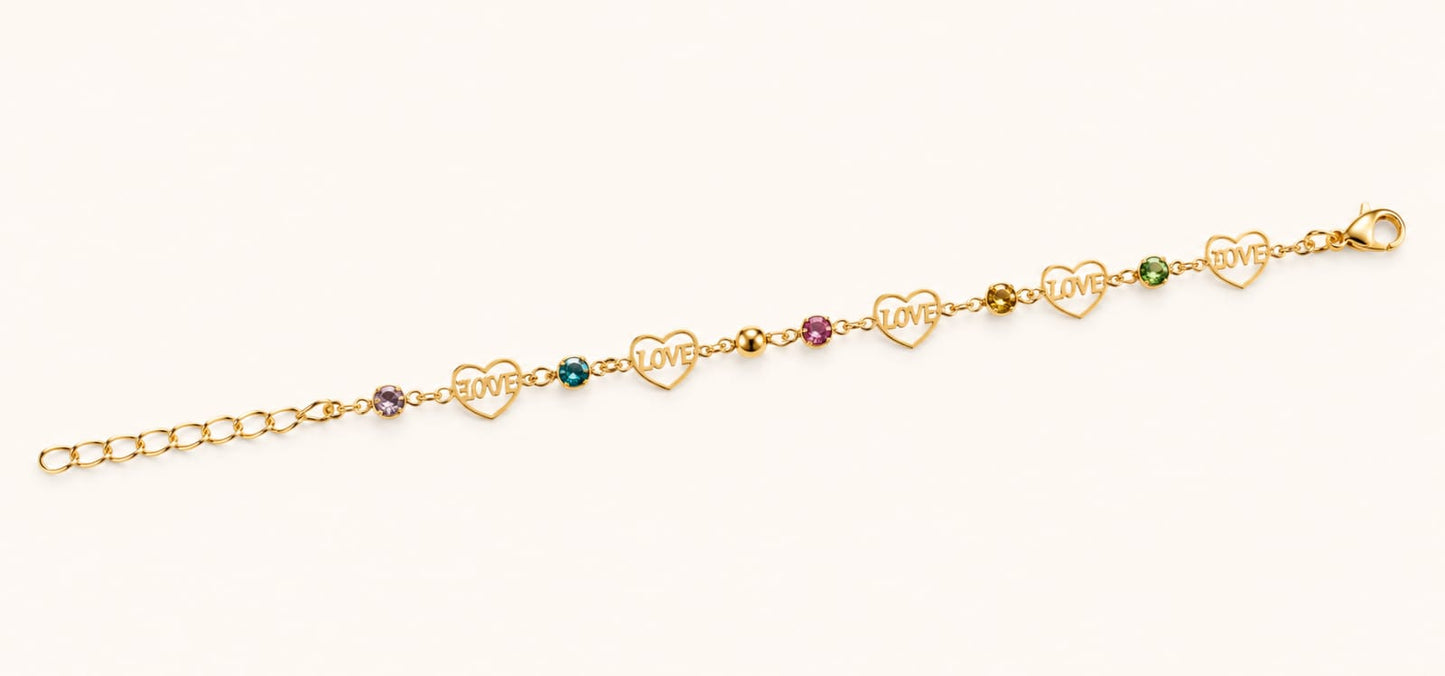 Golden Love Chain Bracelet