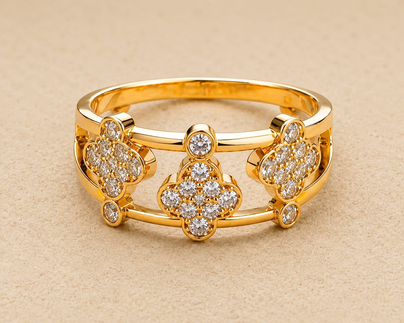 Luxe Flower Chain Ring