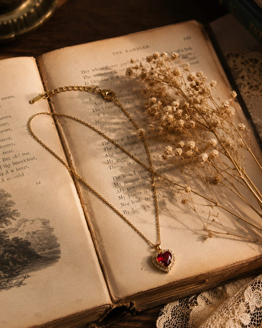 Royal Ruby Heart Necklace