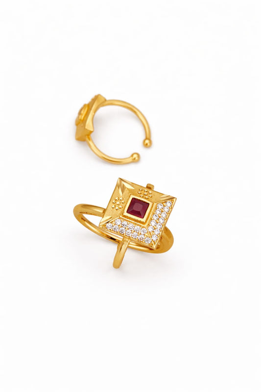Fancy Gold  Plated Ring Set