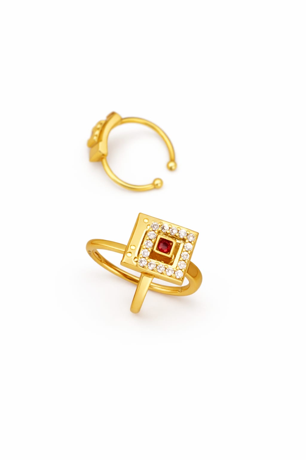 Fancy Gold  Plated Ring Set
