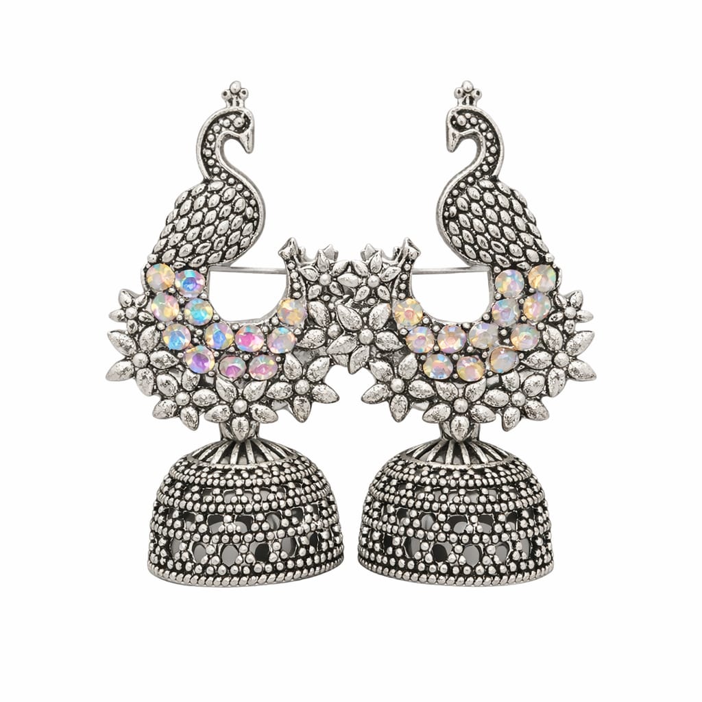 Combo of 4 Pair latest Traditional butter fly Silver Jhumki Earring for women/girls