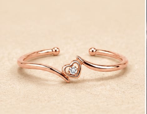 Rosewave Heart Ring