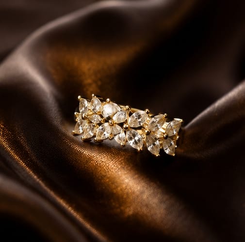 Crystal Garden Adjustable Ring