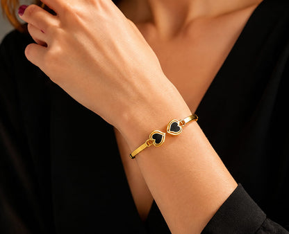 Golden Twin Hearts Bracelet