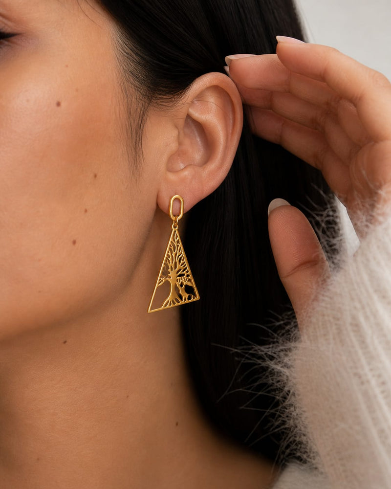 Modern Muse Triangle Earrings