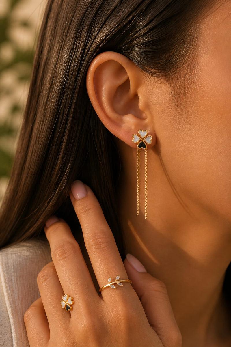 Four Leaf Luxe Earrings