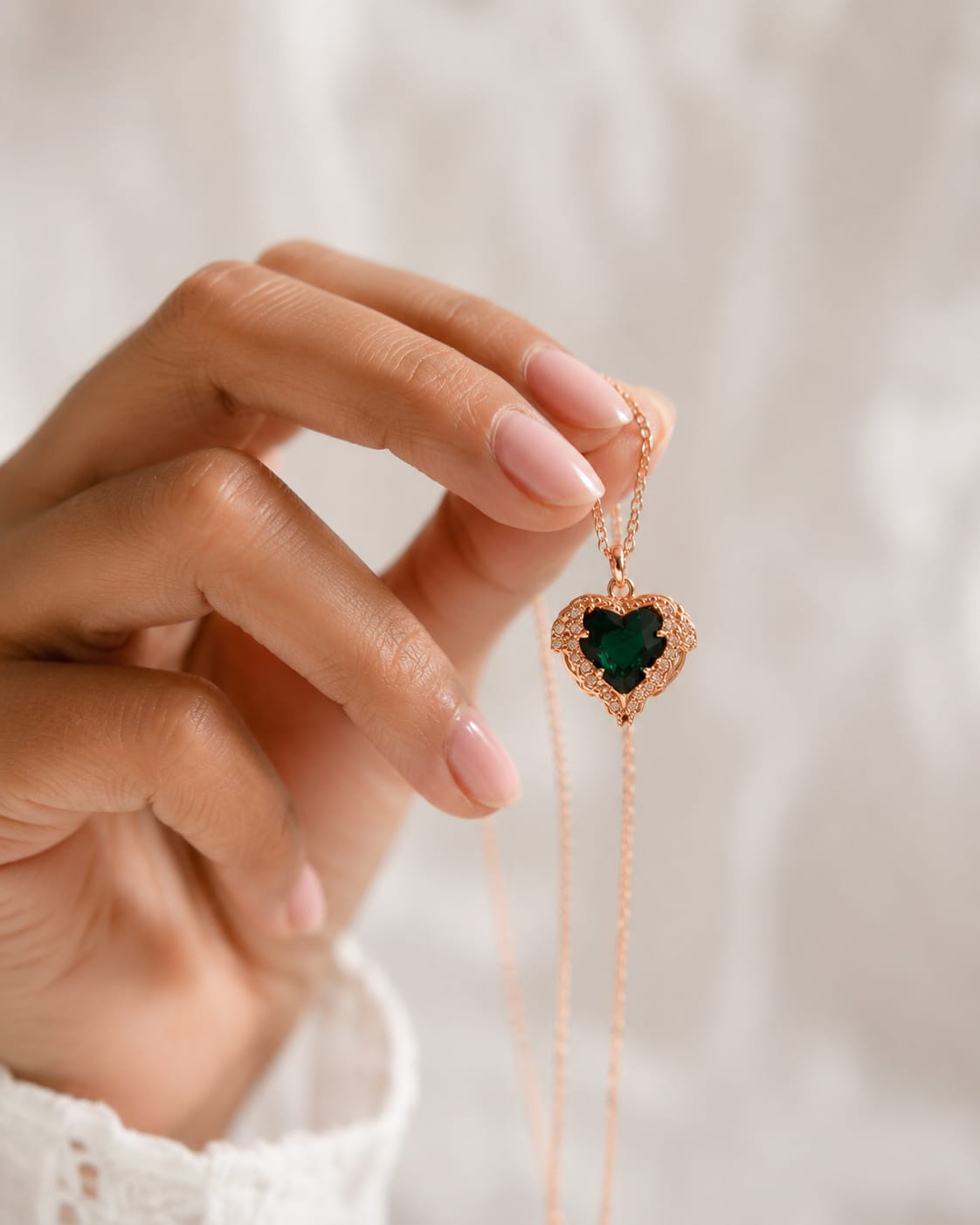 Celeste Heart Gem Necklace