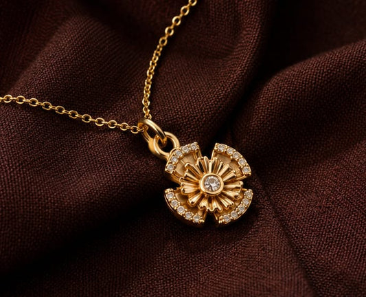 Celestial Rotating Crystal Necklace