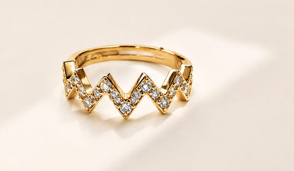 Zigzag Adjustable Ring