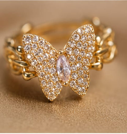 Starlight Butterfly Ring