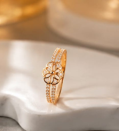 Rose Gold Flower Ring