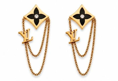 Verona Black Floral Earrings