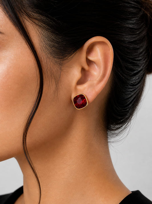 Aura Gemstone Stud Earrings Collection