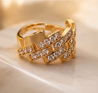 Crystal Cascade Ring