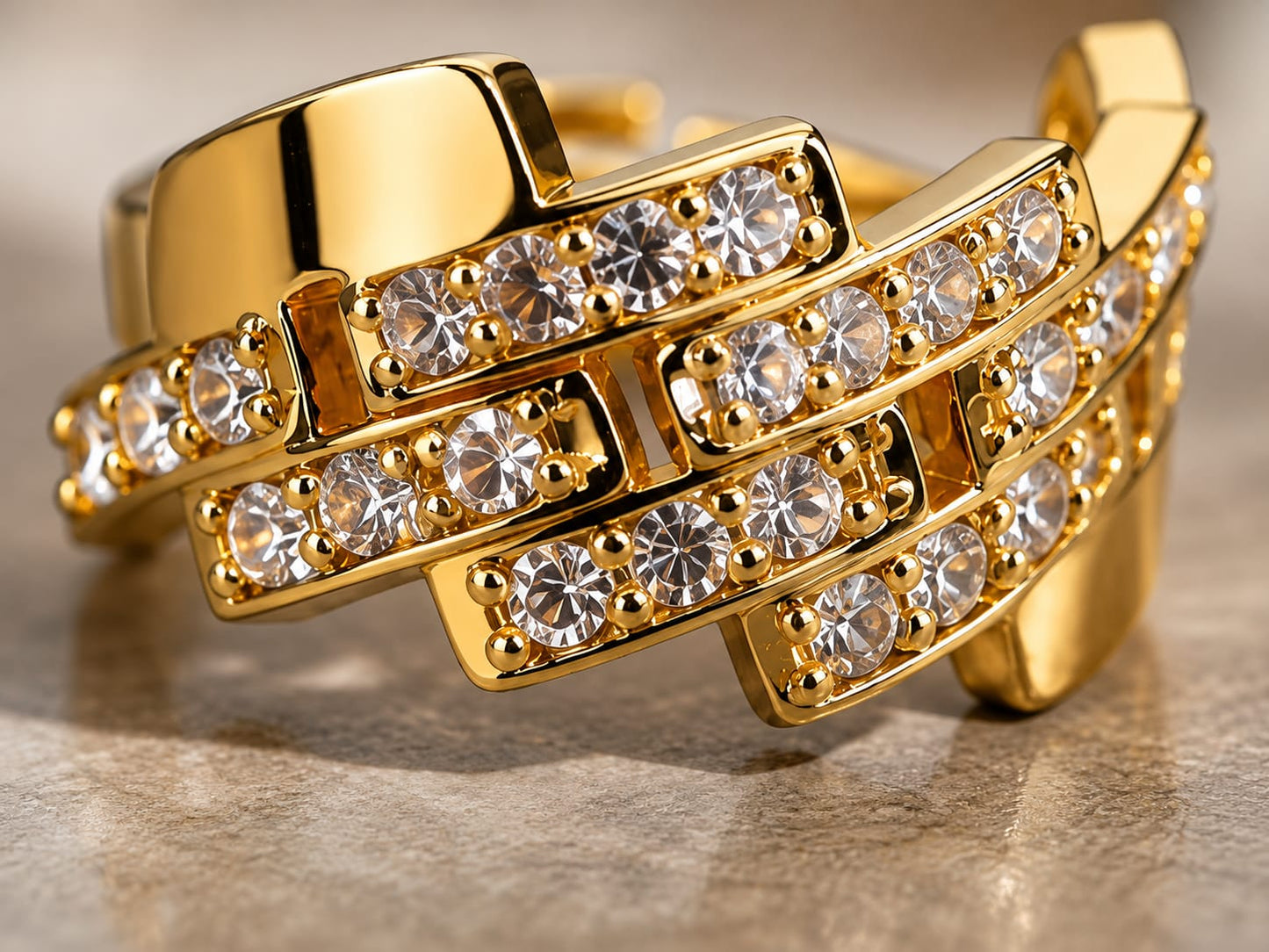 Crystal Cascade Ring