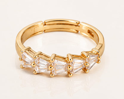 Crystal Bow Adjustable Ring