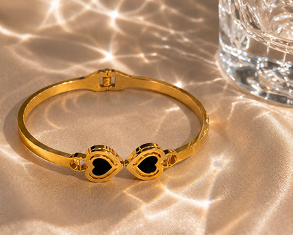 Golden Twin Hearts Bracelet