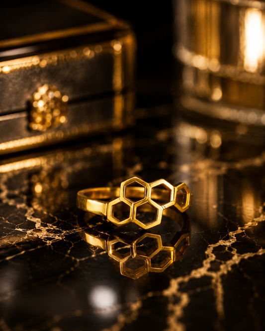 Hexagon Charm Ring