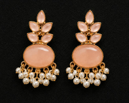 Blush Pearl Chandelier Earrings
