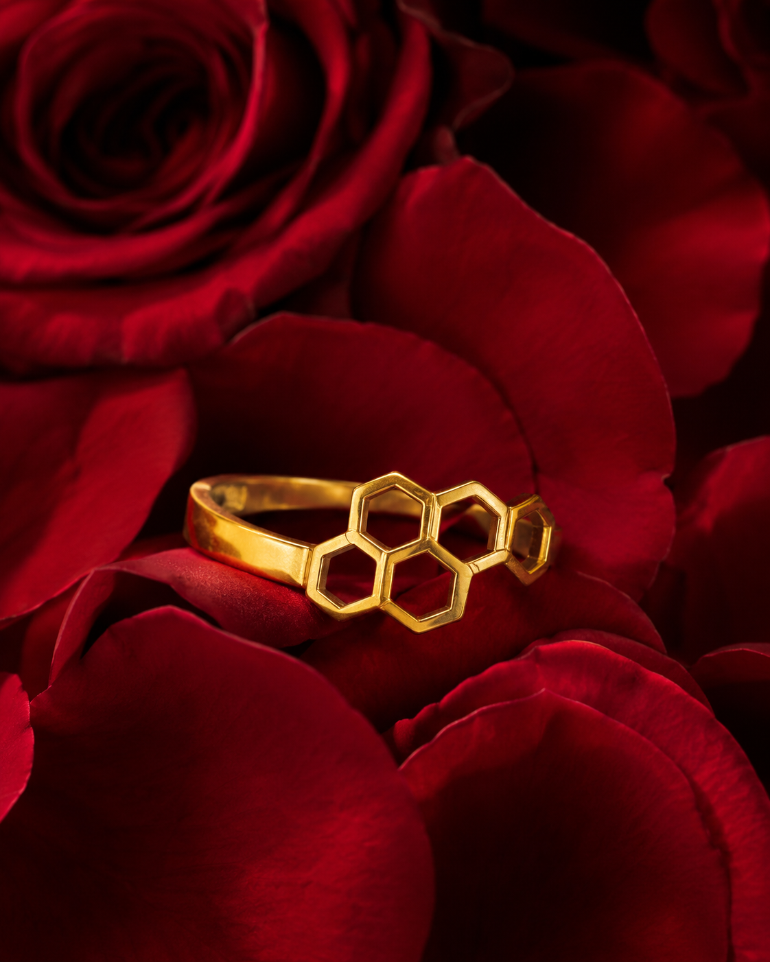 Hexagon Charm Ring