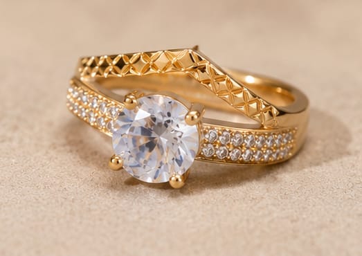 Princess Solitaire Adjustable Ring