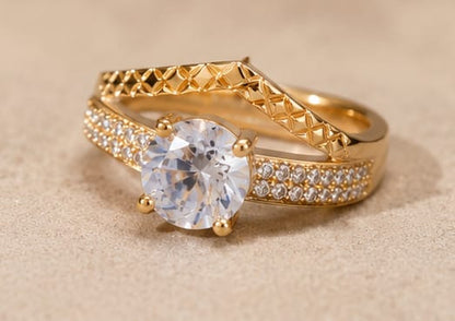 Princess Solitaire Adjustable Ring