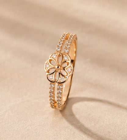 Rose Gold Flower Ring