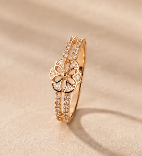 Rose Gold Flower Ring
