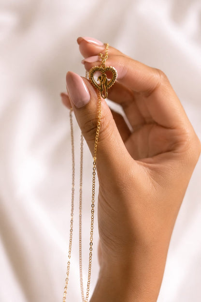 Golden Love Lock Necklace