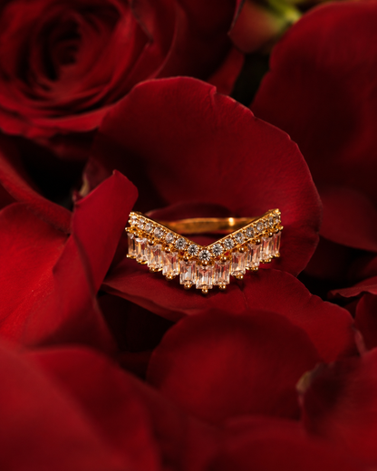 Crystal Crown Adjustable Ring