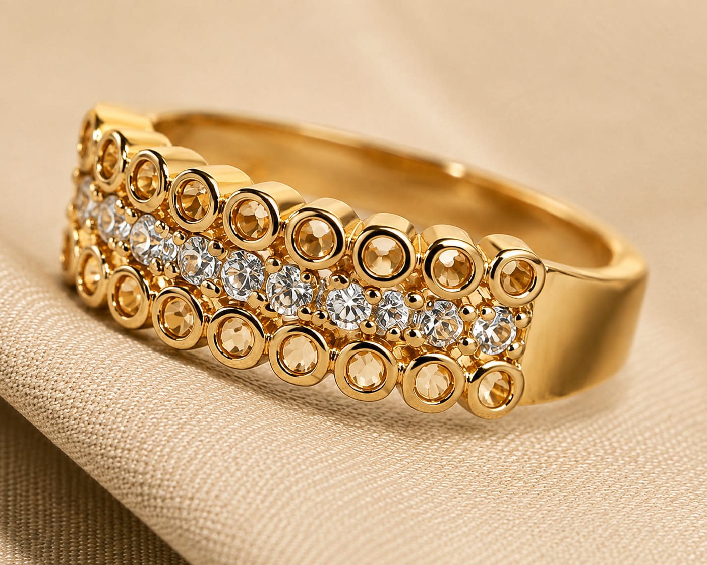 Elysian Crystal Adjustable Ring