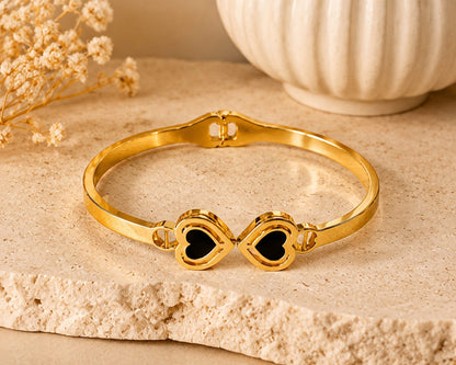 Golden Twin Hearts Bracelet