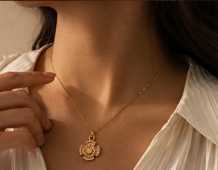 Celestial Rotating Crystal Necklace