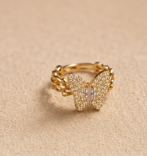 Starlight Butterfly Ring