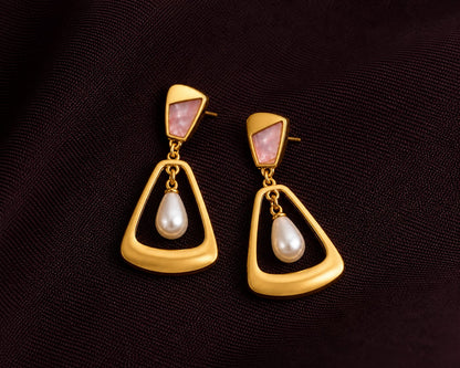 Blush Pearl Statement Earrings