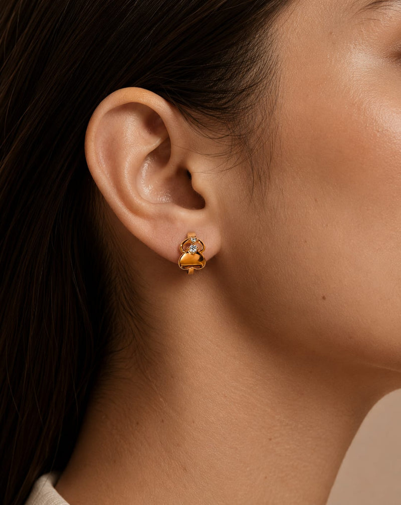 Elara Crystal Heart Earrings