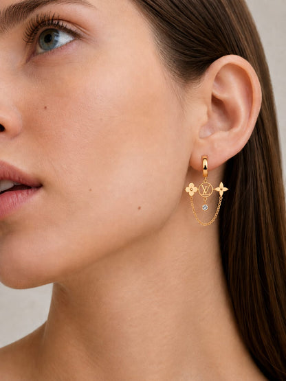 Celestia Gold Drop Earrings