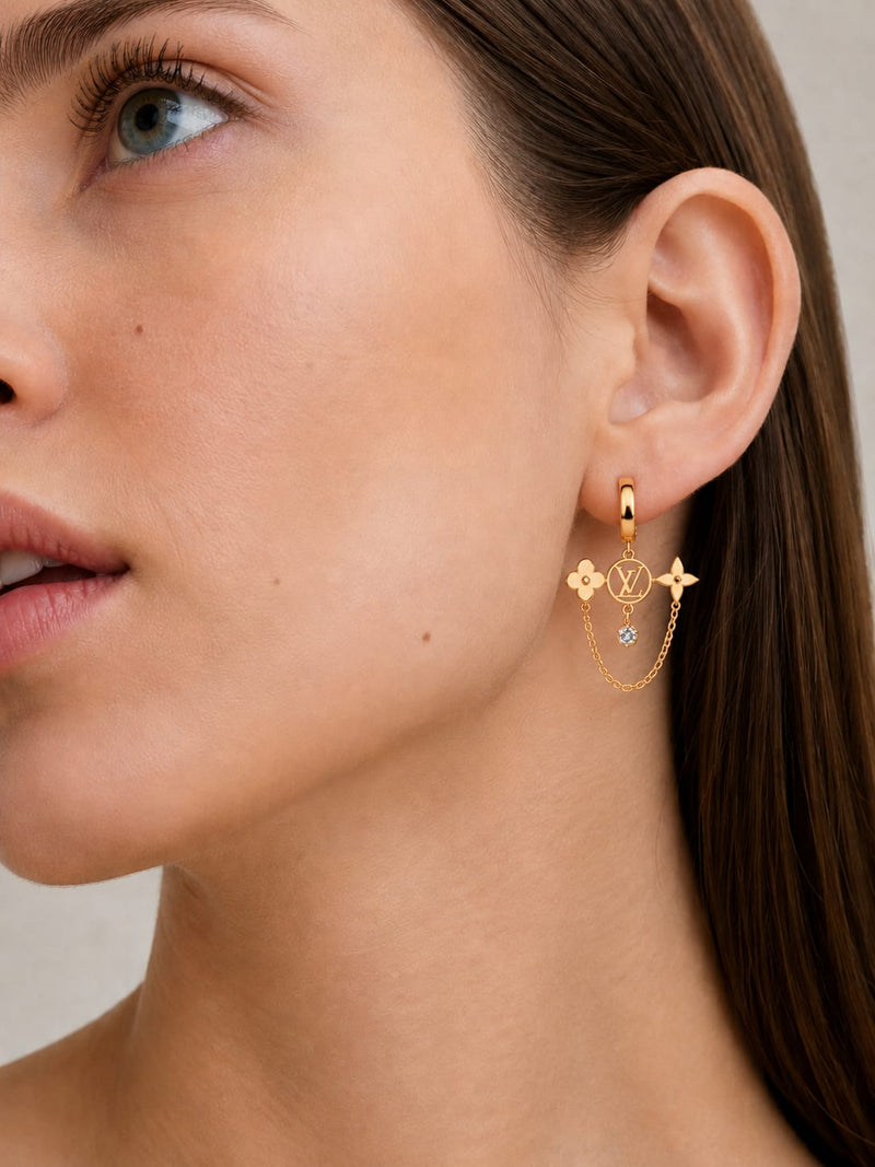 Celestia Gold Drop Earrings