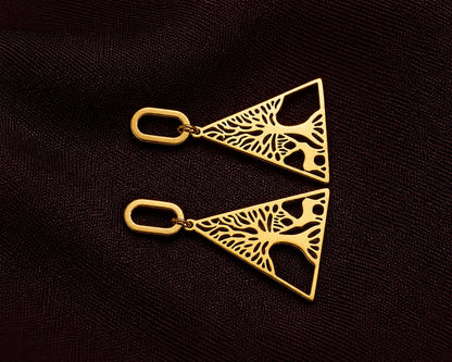 Modern Muse Triangle Earrings