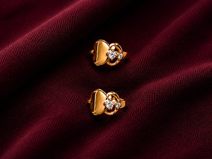 Elara Crystal Heart Earrings