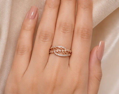 Rose Infinity Crystal Ring